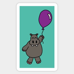 Hippo with Balloon Magnet